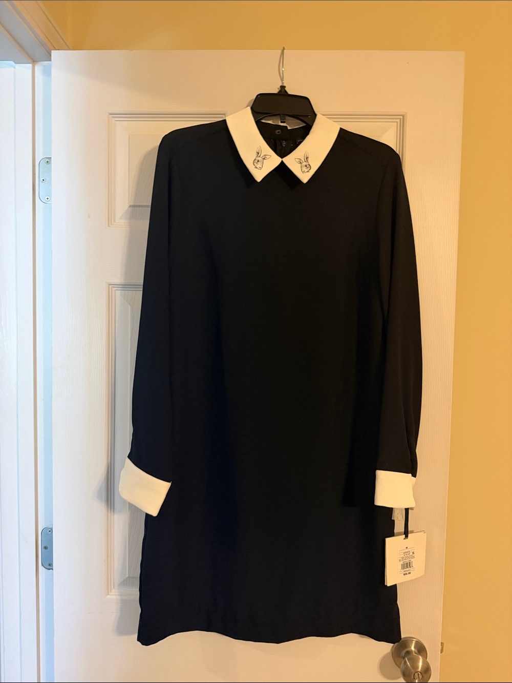 NWTVictoria Beckham for Target Long-Sleeve Shirt Dress w/ White Collar and Cuffs